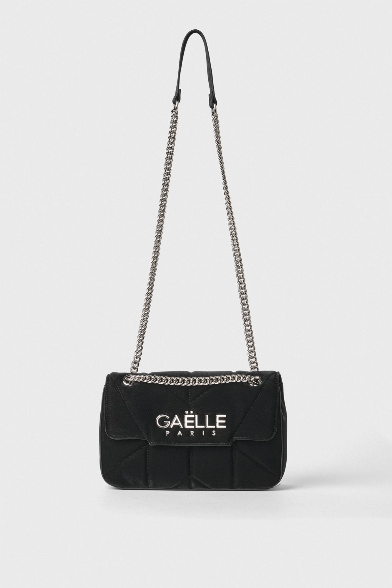 GAELLE PARIS Borsa Regular Shoulder Strap Metal Logo-Nero