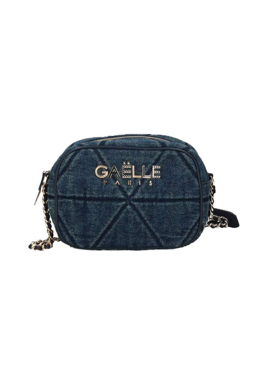 GAELLE PARIS Borsa Regular Camera Bag Denim Matelassé-Blu