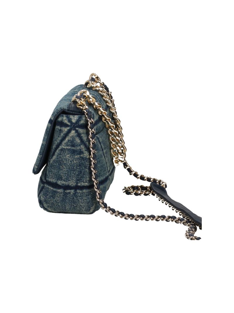 GAELLE PARIS Borsa Regular Shoulder Strap Denim Matelassé-Blu