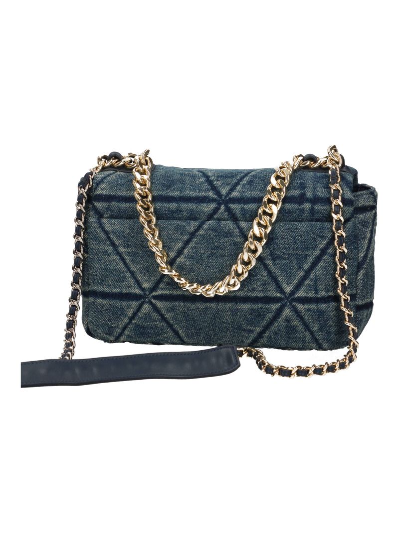 GAELLE PARIS Borsa Regular Shoulder Strap Denim Matelassé-Blu