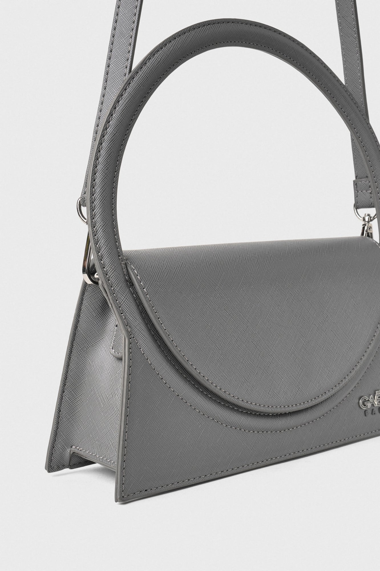 GAELLE PARIS Borsa Regular Shoulder Strap Saffiano-Grigio Ferro