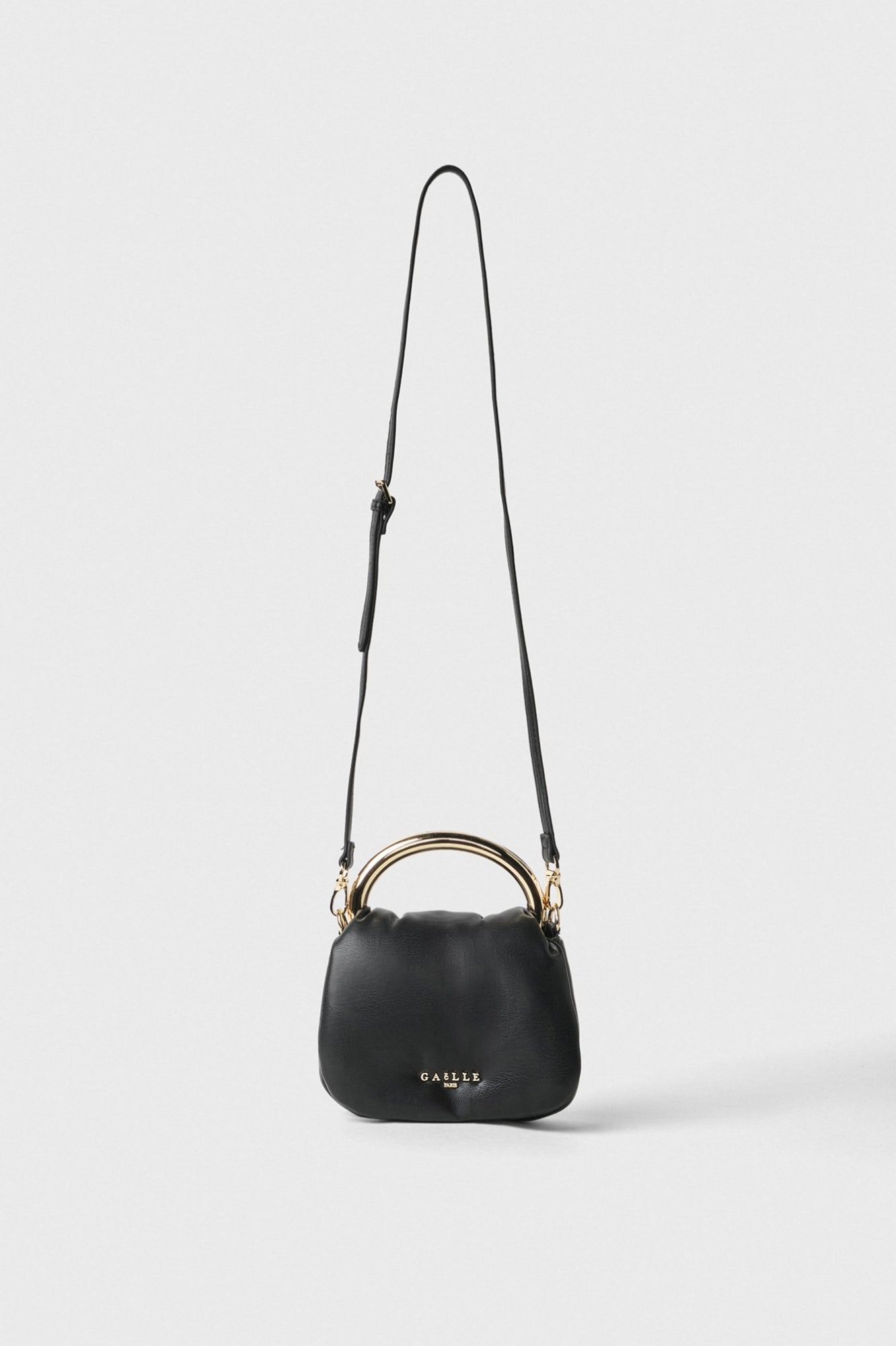 GAELLE PARIS Mini Pochette Maxi manico Anello-Nero