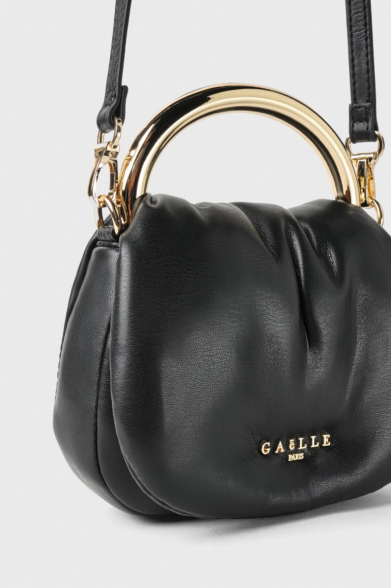 GAELLE PARIS Mini Pochette Maxi manico Anello-Nero