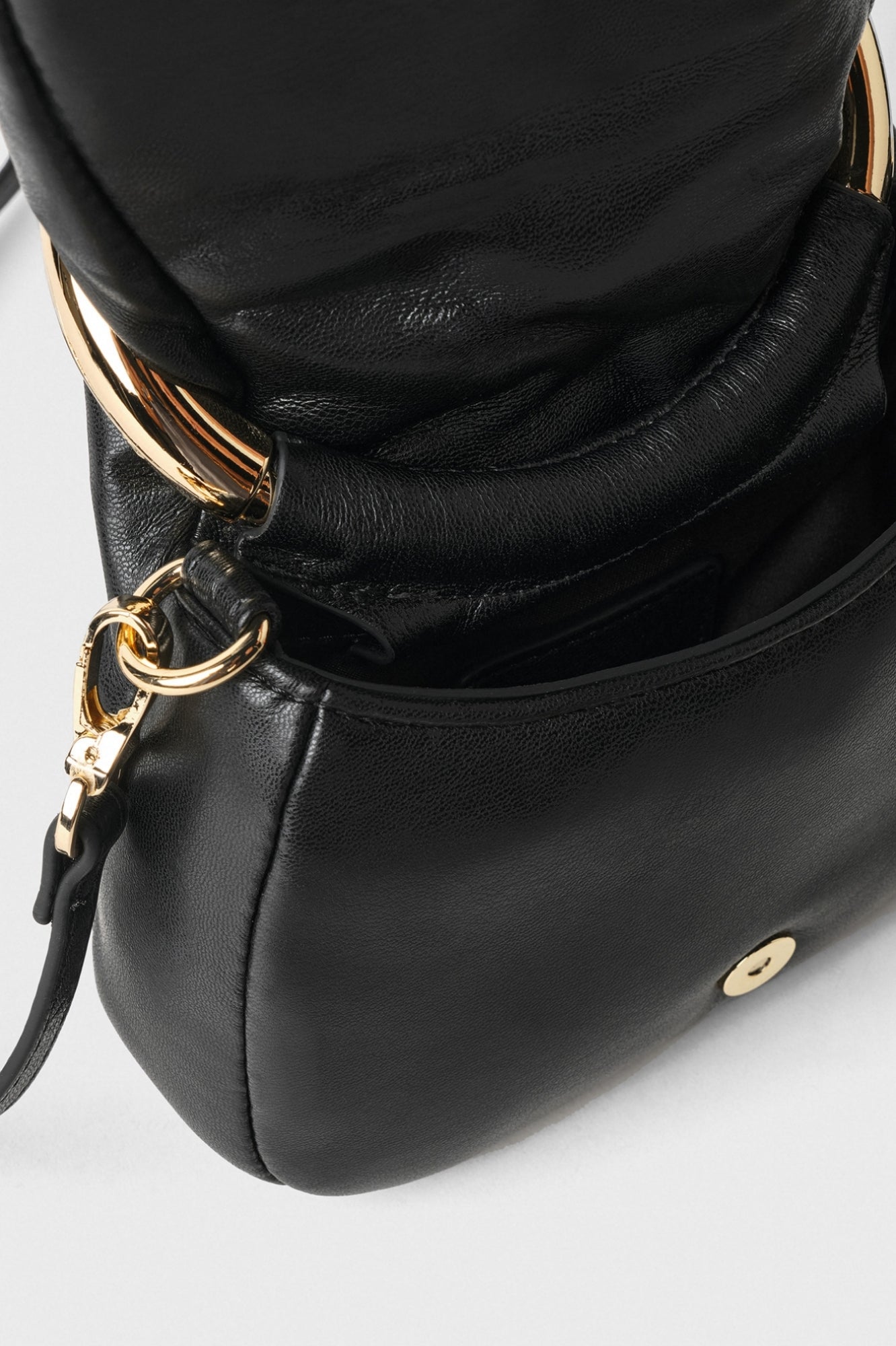 GAELLE PARIS Mini Pochette Maxi manico Anello-Nero