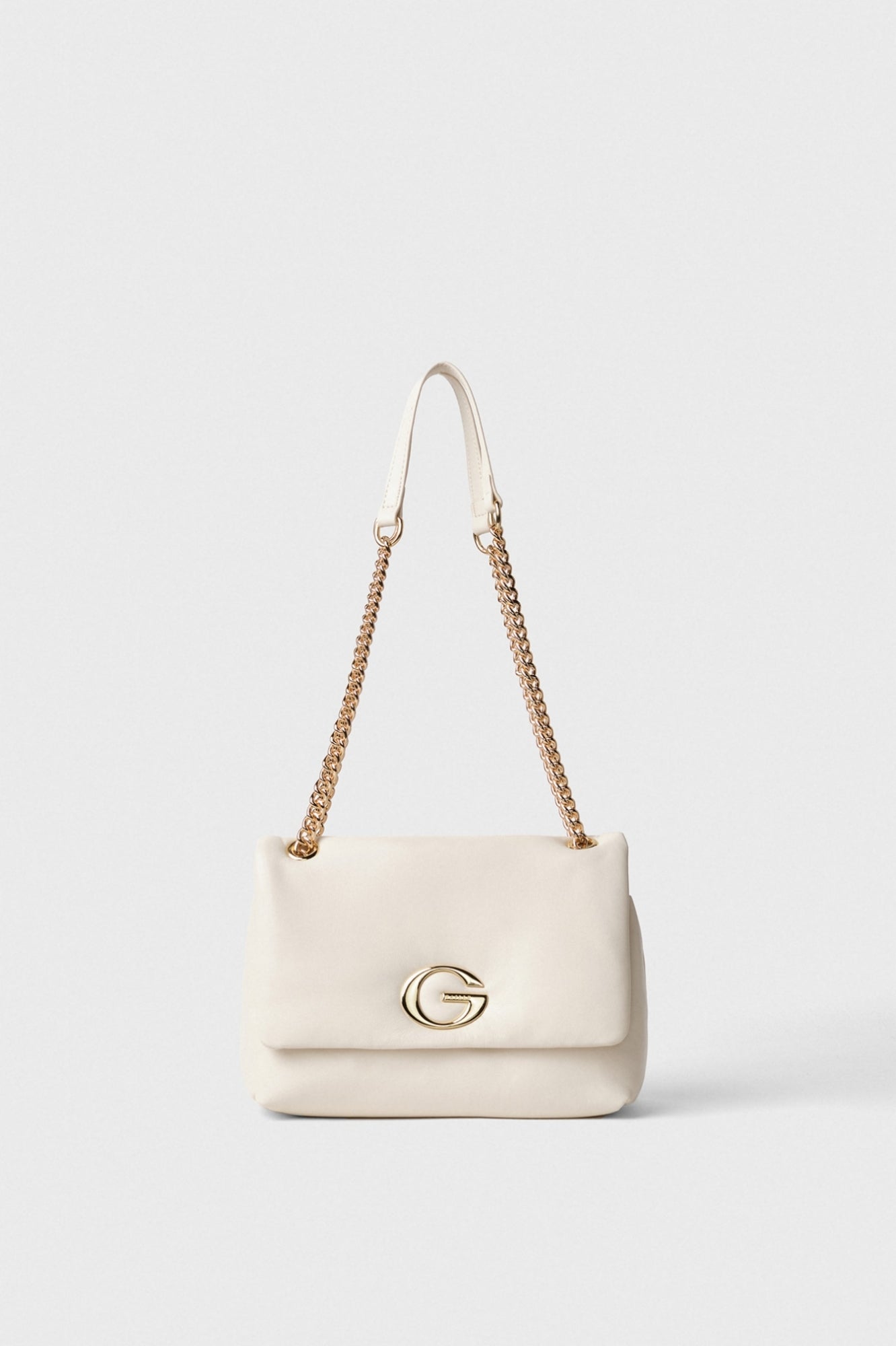 GAELLE PARIS Borsa Regular Shoulder Strap Puffer-Panna