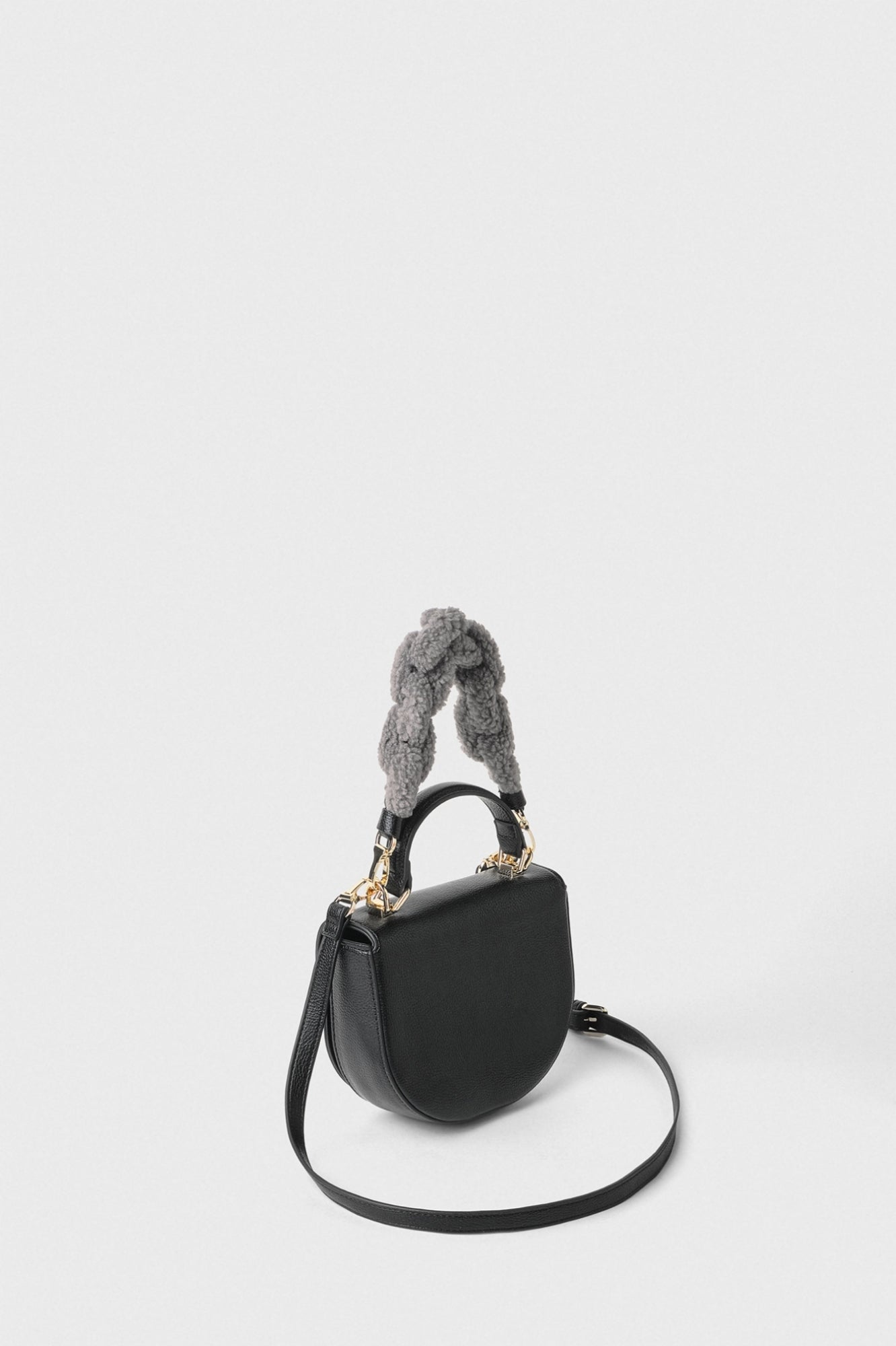 GAELLE PARIS Borsa Mini hand bag maxi catena Ecomontone-Nero