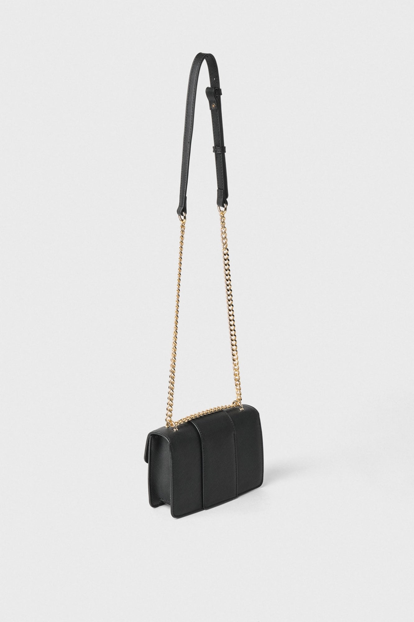 GAELLE PARIS Borsa Mini Shoulder Strap Placca Logo-Nero