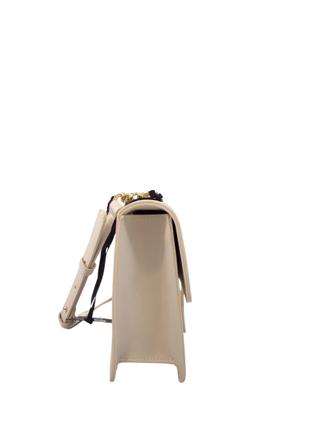 GAELLE PARIS Borsa Regular Shoulder Strap Placca Logo-Panna