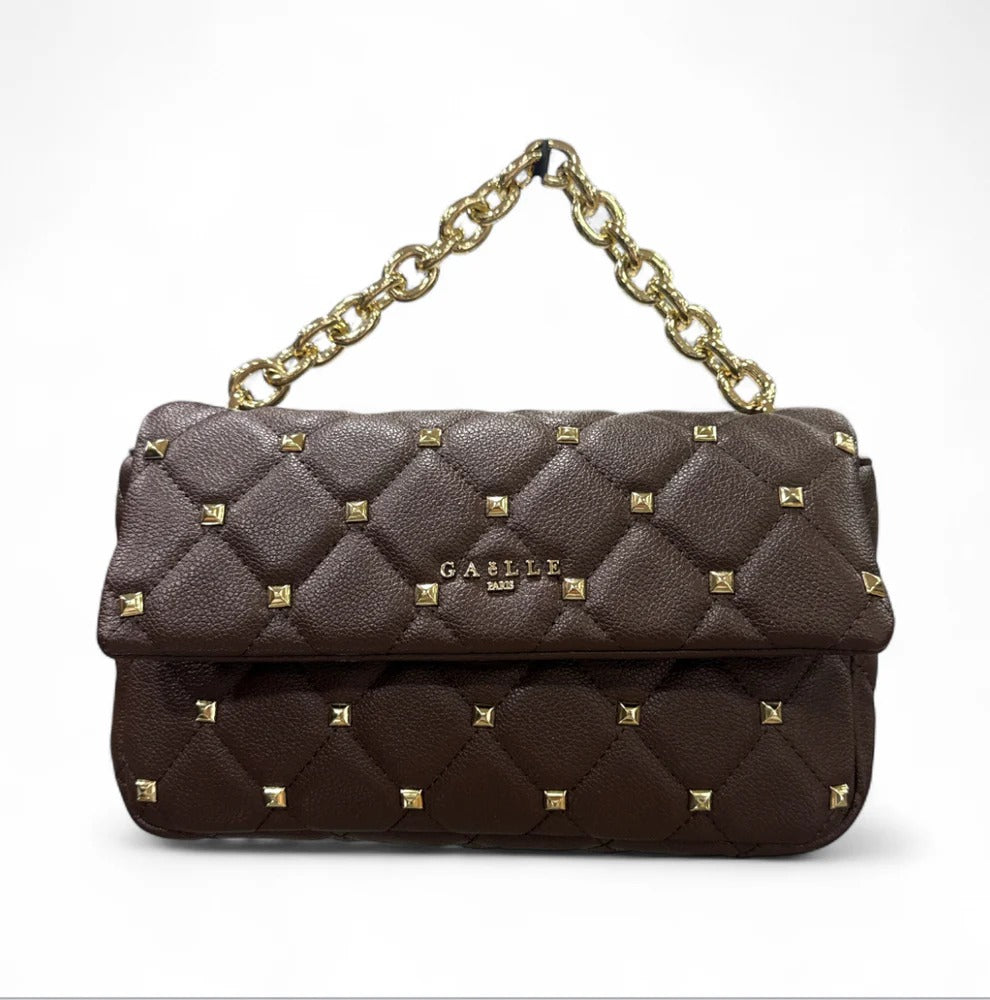 GAELLE PARIS Borsa Regular shoulder strap borchie-Moro