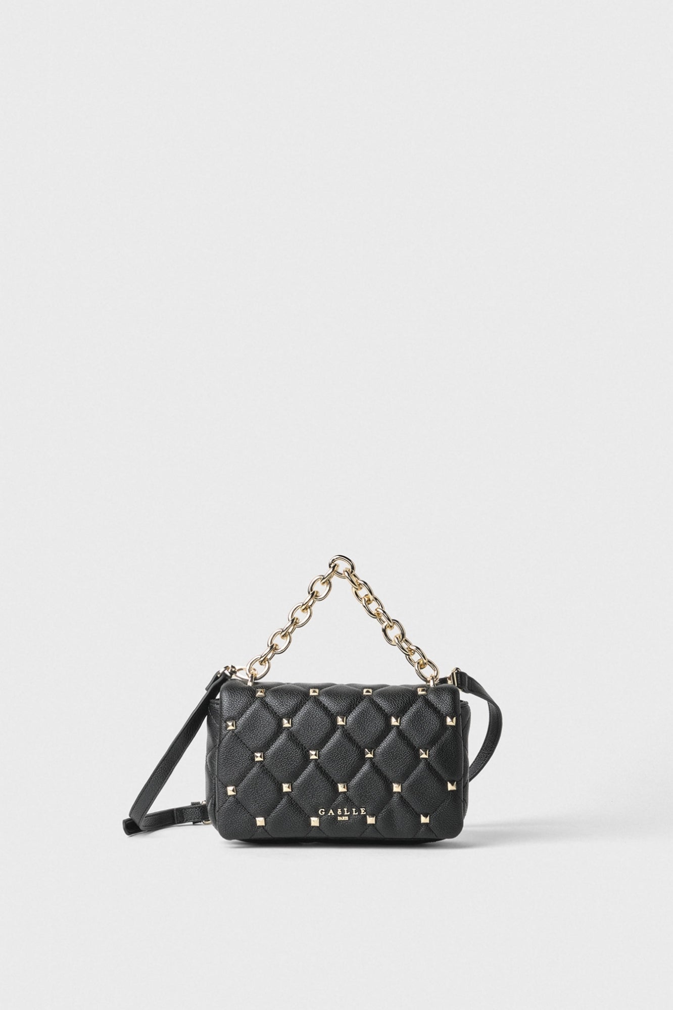 GAELLE PARIS Borsa Mini shoulder strap borchie-Nero