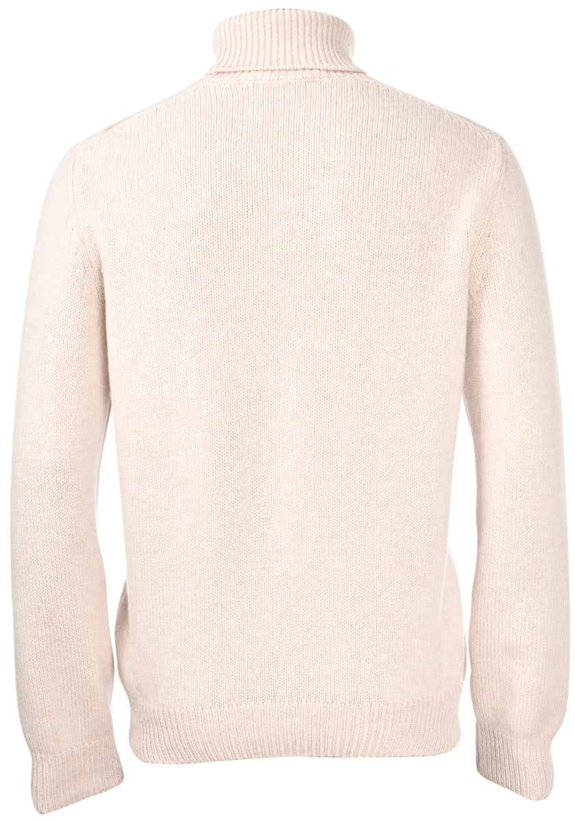 GRAN SASSO Maglione Uomo Dolcevita Trecce Lana Super Geelong-Beige