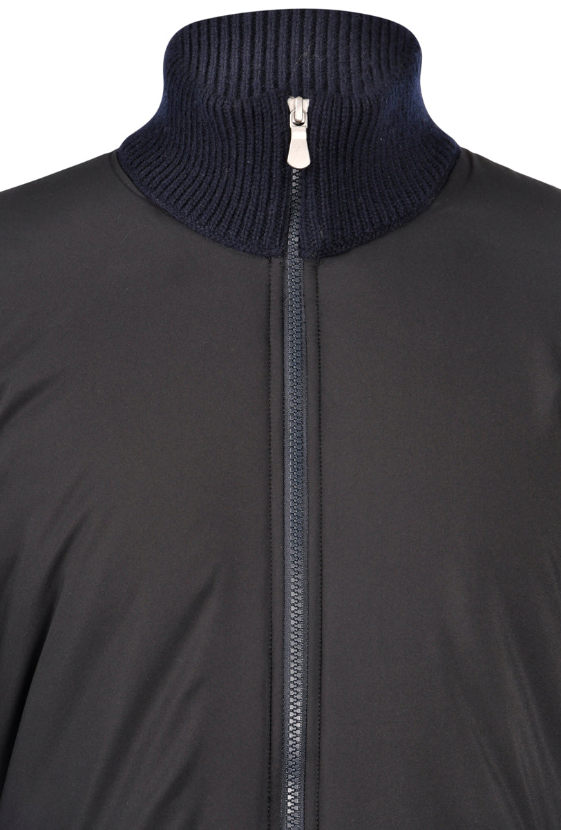 GRAN SASSO Giubbino Uomo Lana Super Geelong Nylon-Blu Navy