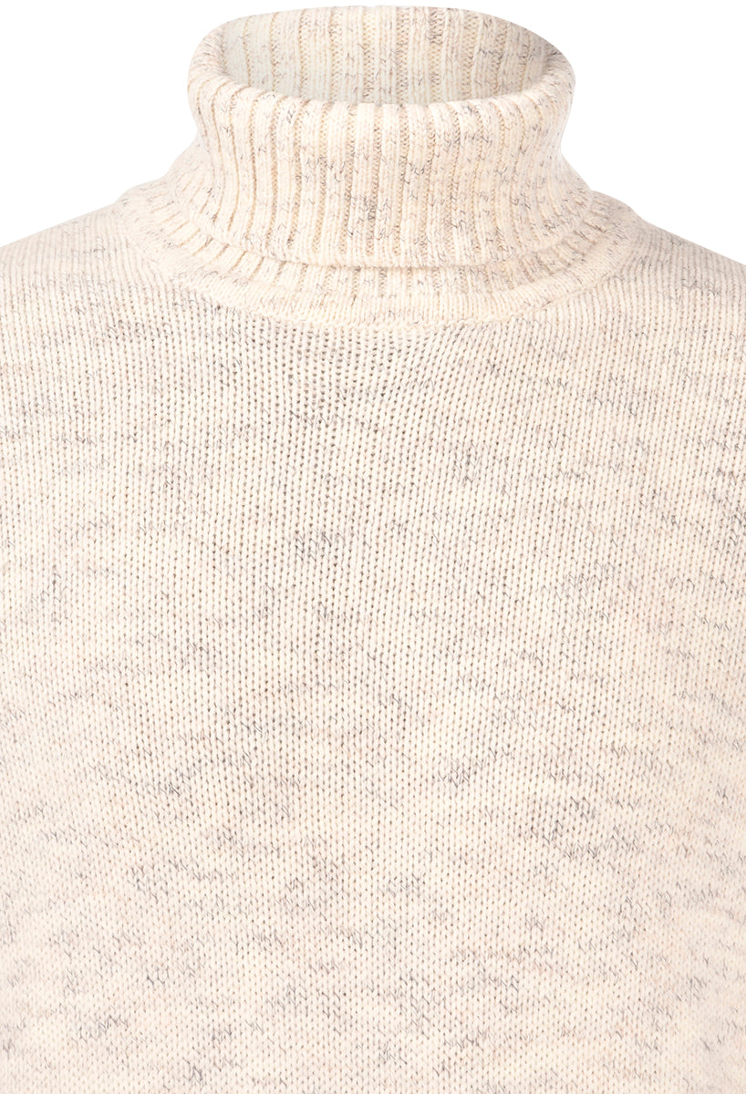 GRAN SASSO Maglione Uomo Dolcevita Lana Super Geelong Vanisé-Panna