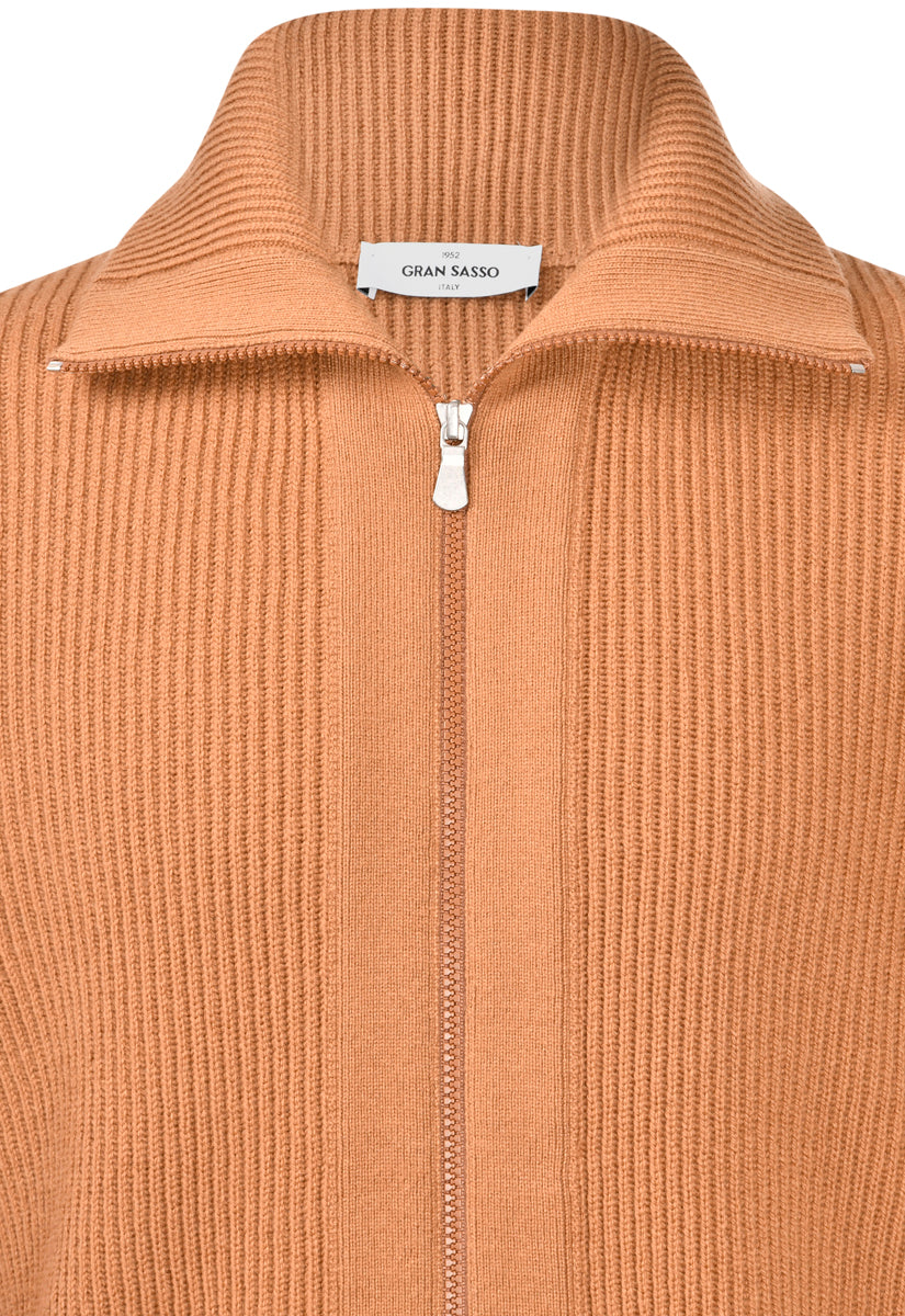 GRAN SASSO Cardigan Uomo Lana Super Geelong Costine-Marrone