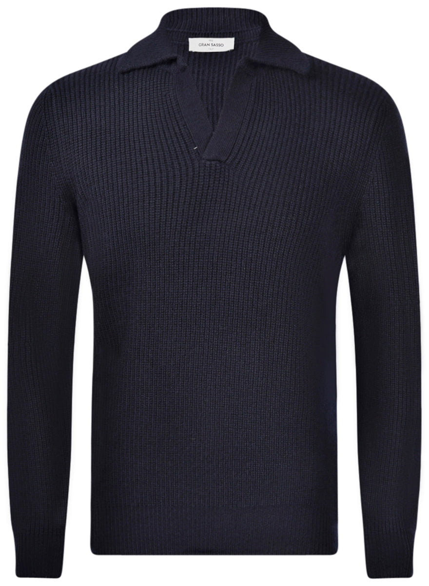 GRAN SASSO Maglia Uomo Polo Skipper-Blu Navy