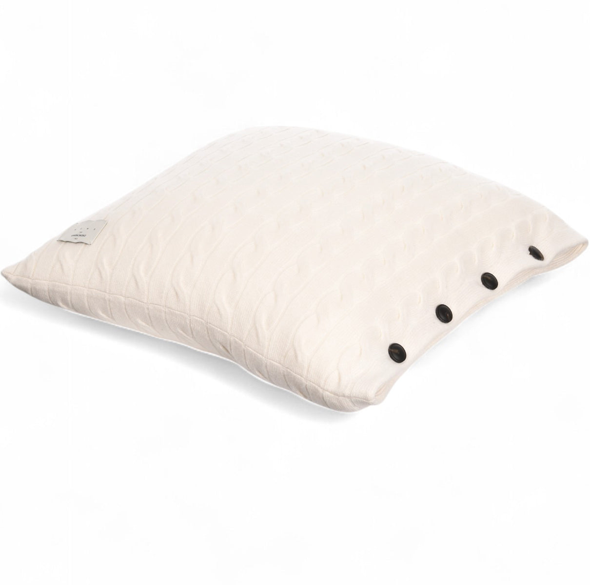 GRAN SASSO Cuscino Cashmere Trecce-Bianco