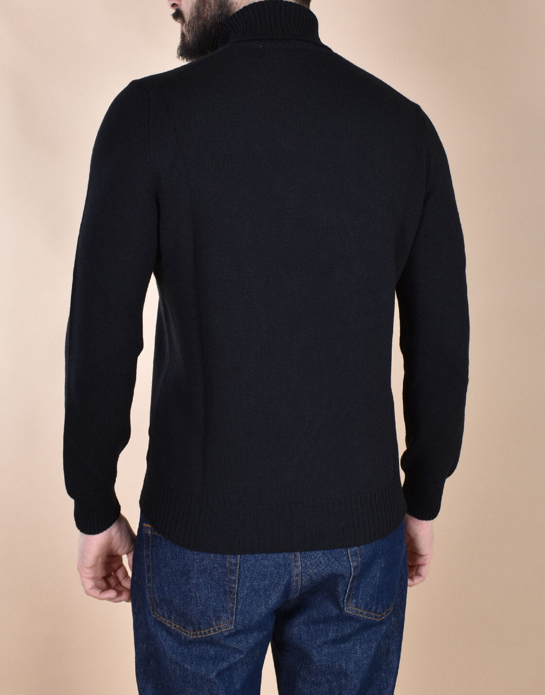 GRAN SASSO Maglia Uomo Dolcevita Extrafine-Nero