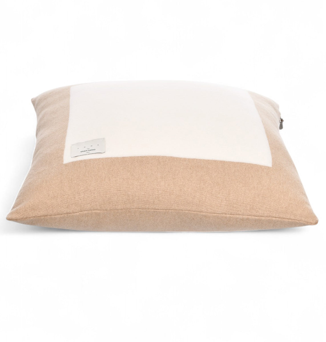 GRAN SASSO Cuscino Cashmere Bicolor-Bianco Cammello