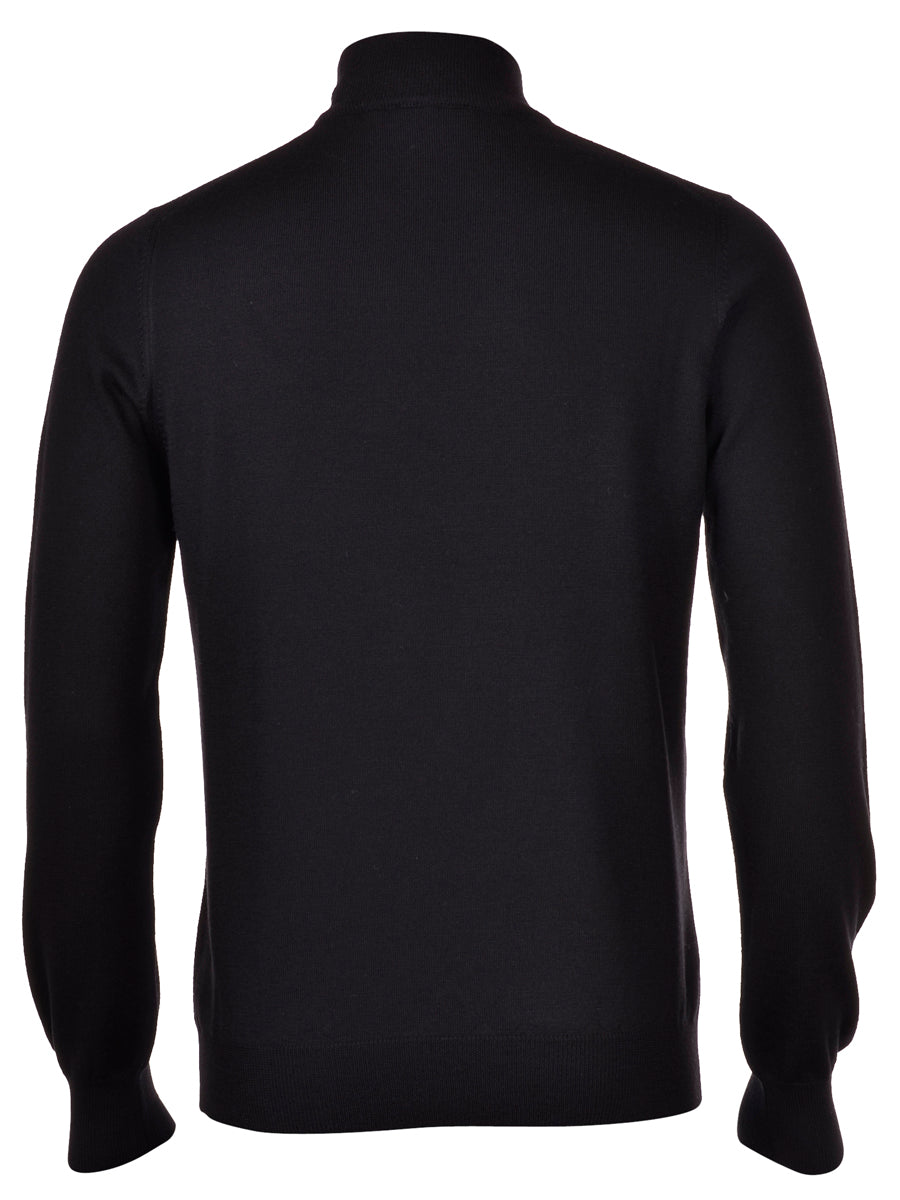 GRAN SASSO Maglia Uomo Lupetto Lana Merino-Nero
