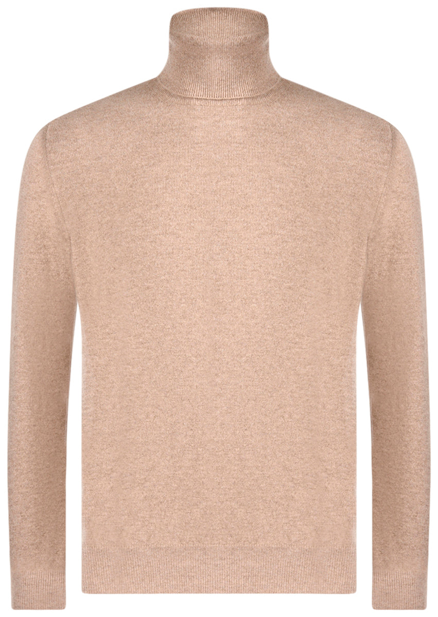 GRAN SASSO Maglia Uomo Dolcevita Cashmere-Nocciola