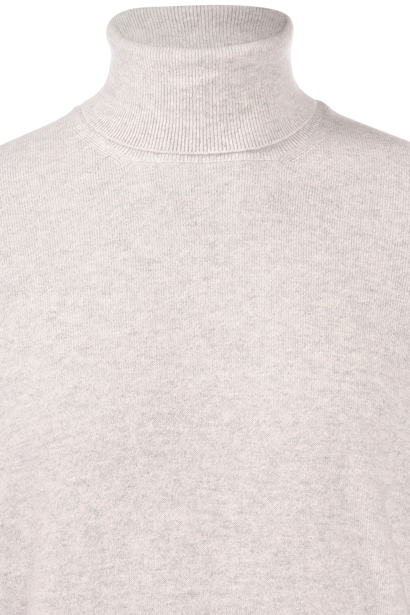 GRAN SASSO Maglia Uomo Dolcevita Cashmere-Grigio Chiaro