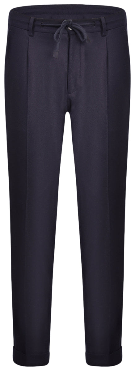 GRAN SASSO Pantalone Uomo Flanella-Blu Navy