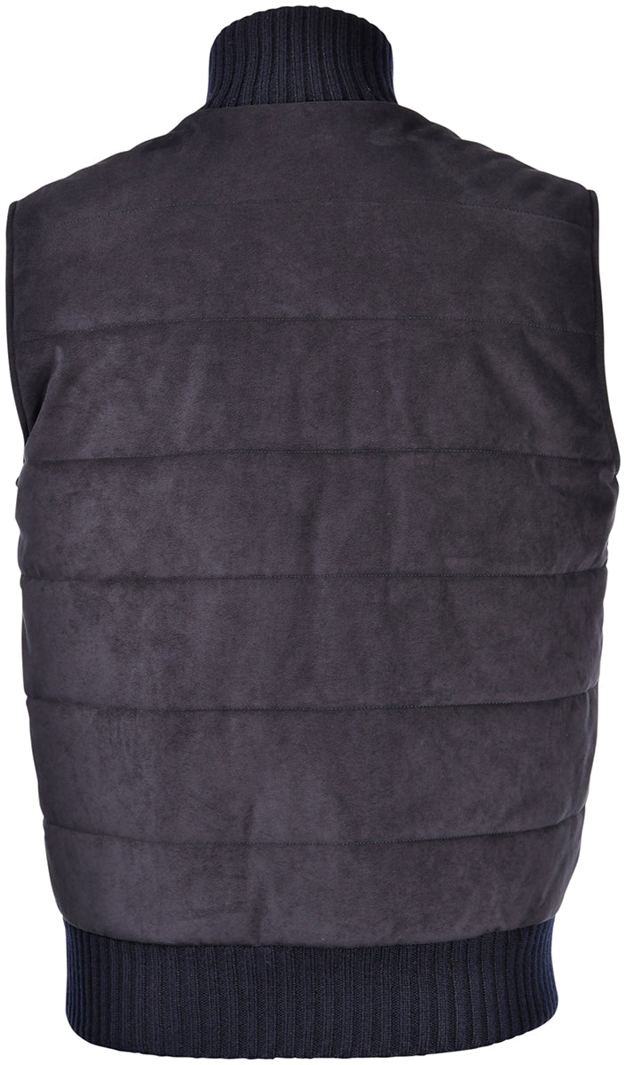 GRAN SASSO Gilet Uomo Alcantara-Blu Navy
