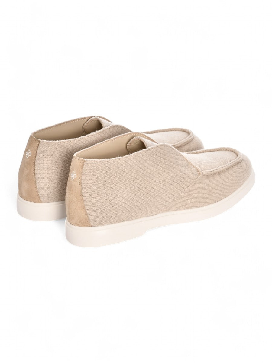GRAN SASSO Scarpa Uomo Slip-On Maglia-Beige