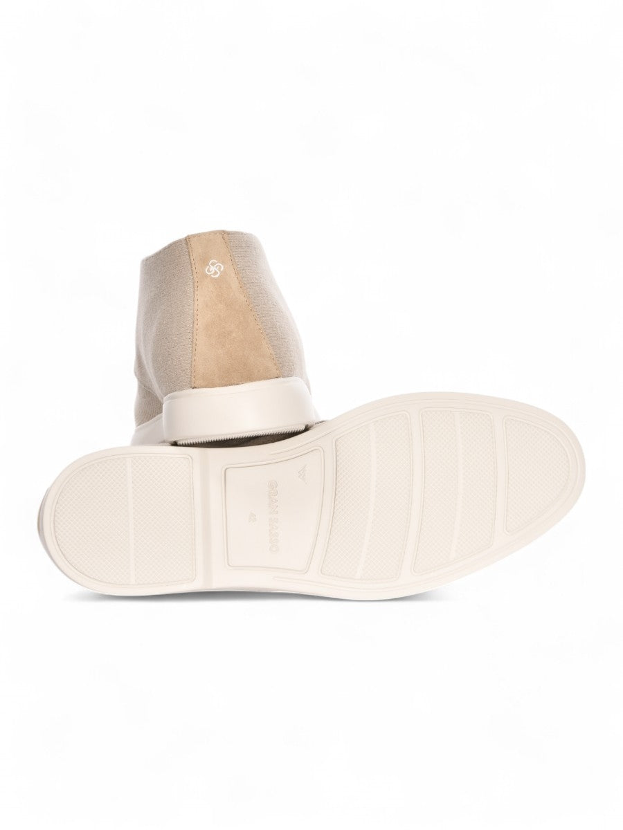 GRAN SASSO Scarpa Uomo Slip-On Maglia-Beige