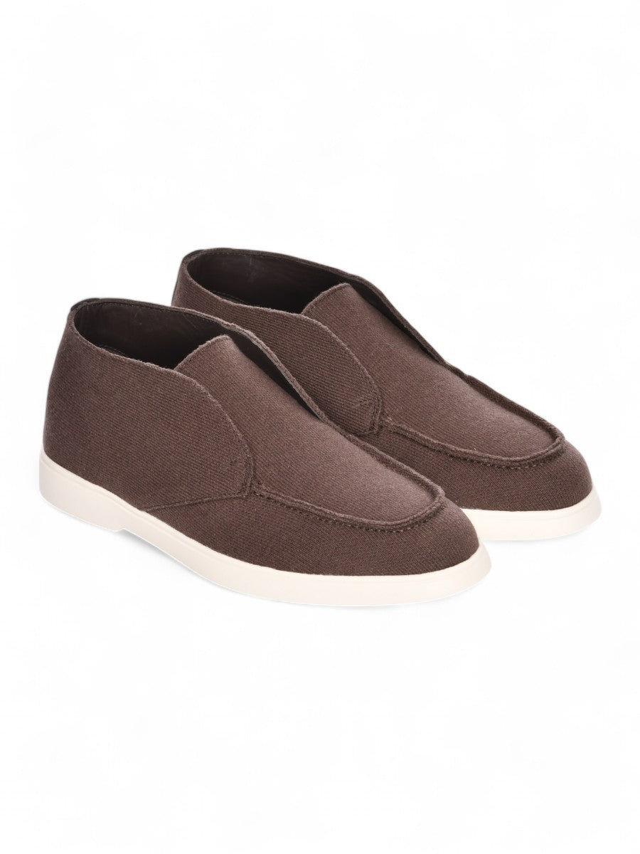 GRAN SASSO Scarpa Uomo Slip-On Maglia-Marrone