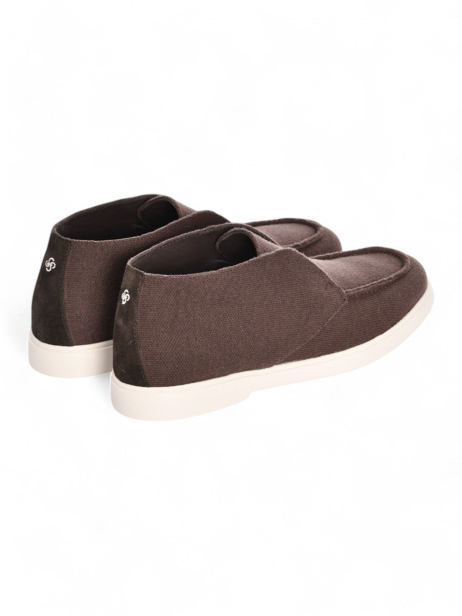 GRAN SASSO Scarpa Uomo Slip-On Maglia-Marrone
