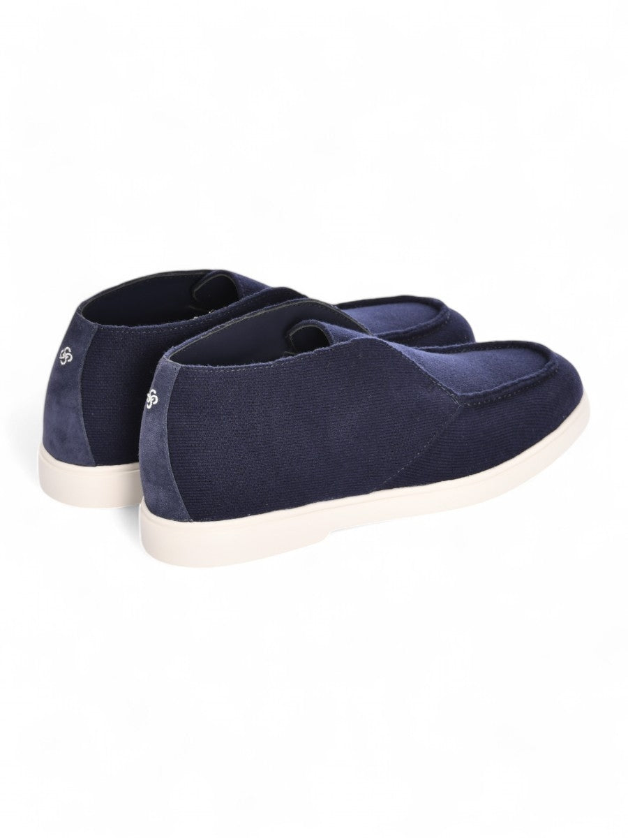 GRAN SASSO Scarpa Uomo Slip-On Maglia-Blu Navy