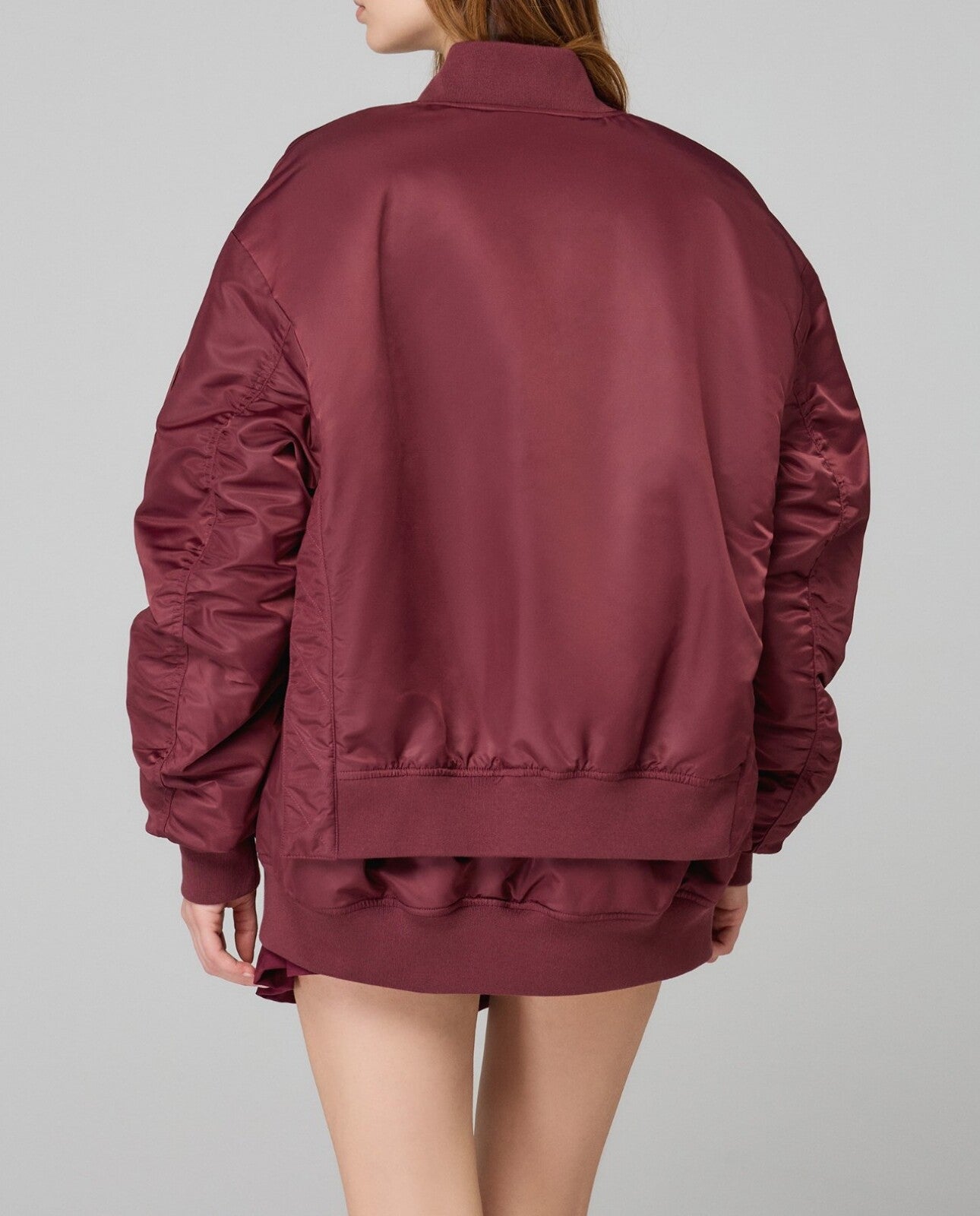HINNOMINATE Bomber Donna Oversize-Bordeaux
