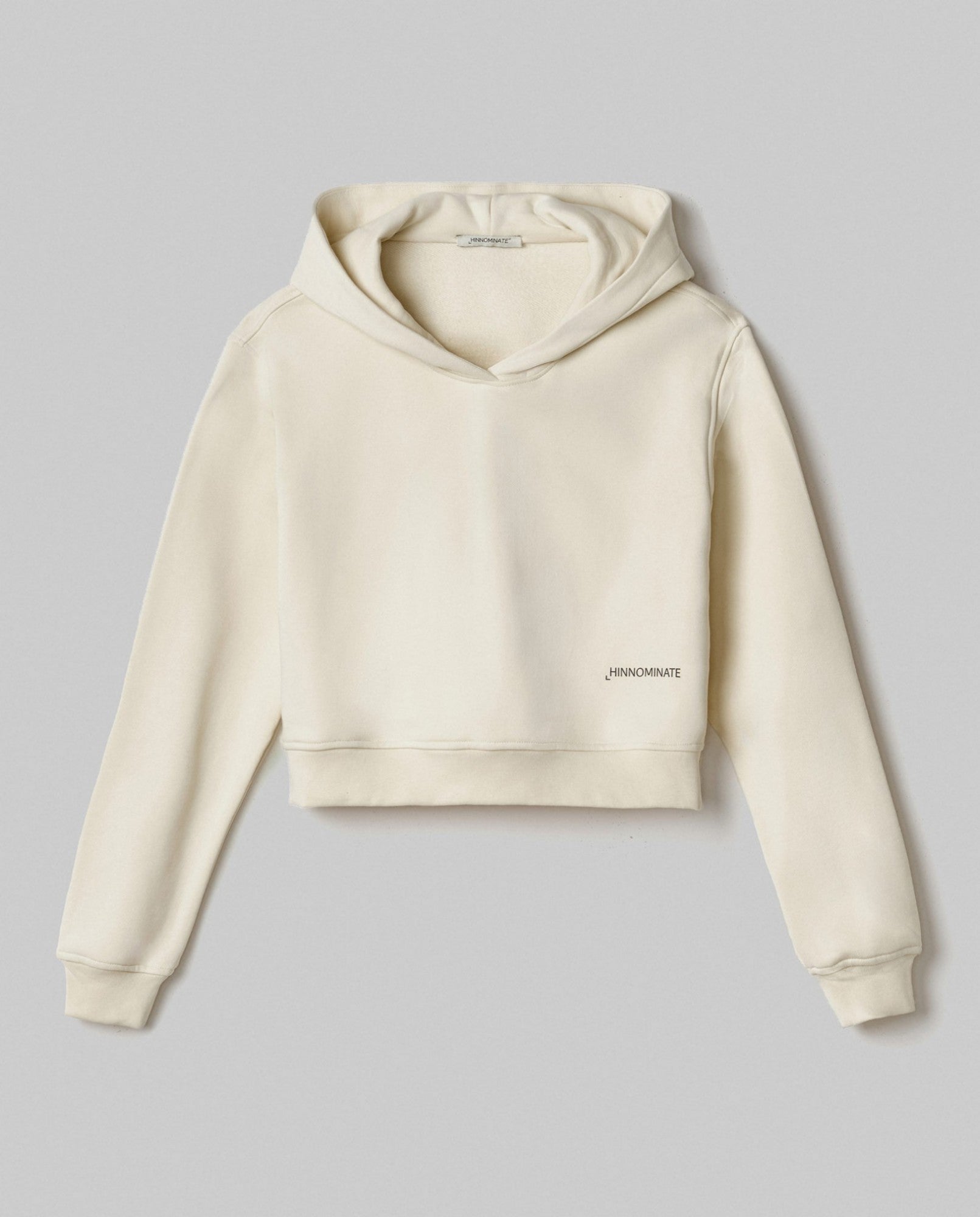 HINNOMINATE Felpa Donna Cappuccio Basic-Bianco Burro