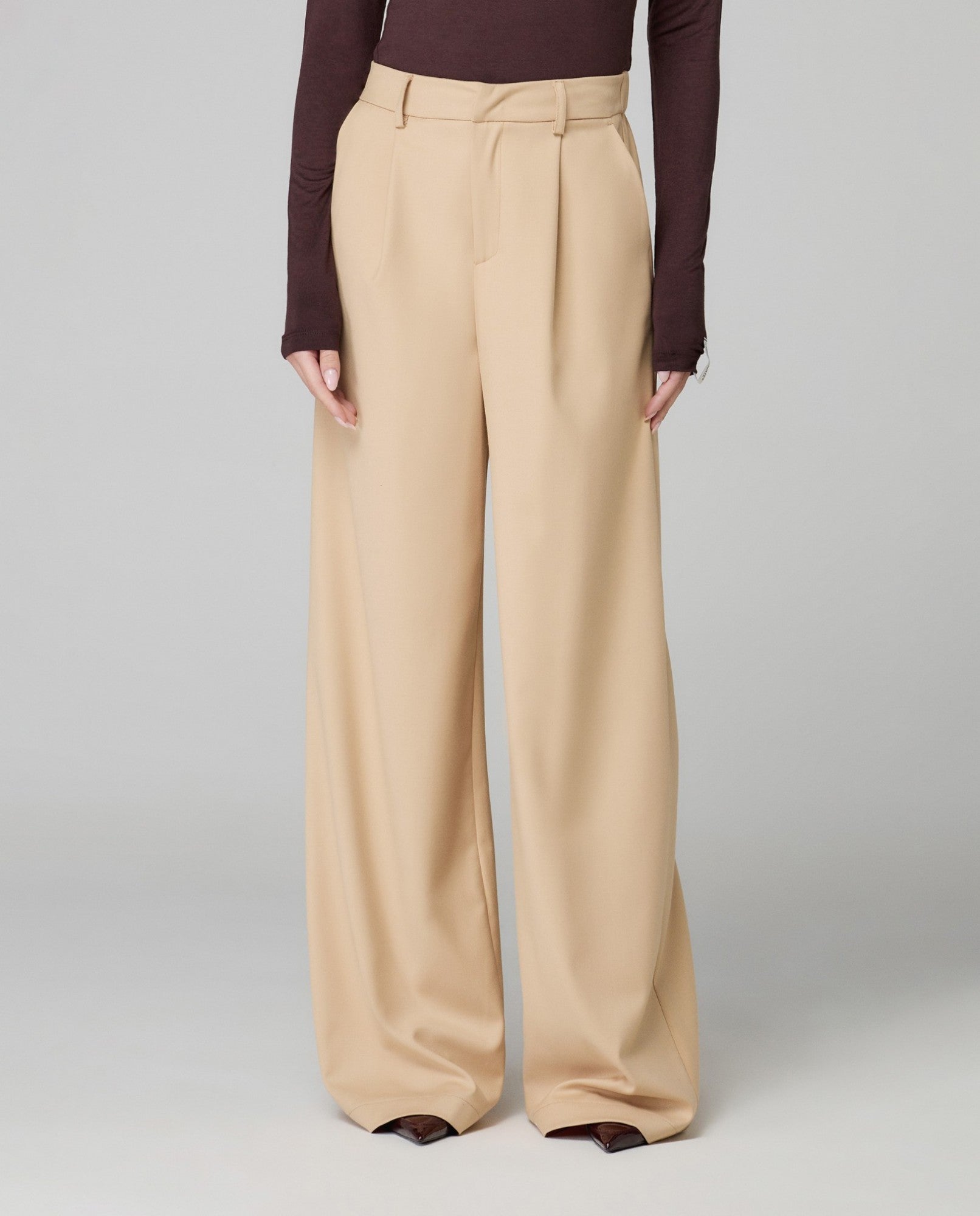 HINNOMINATE Pantalone Donna Twill Pinces-Beige Sand
