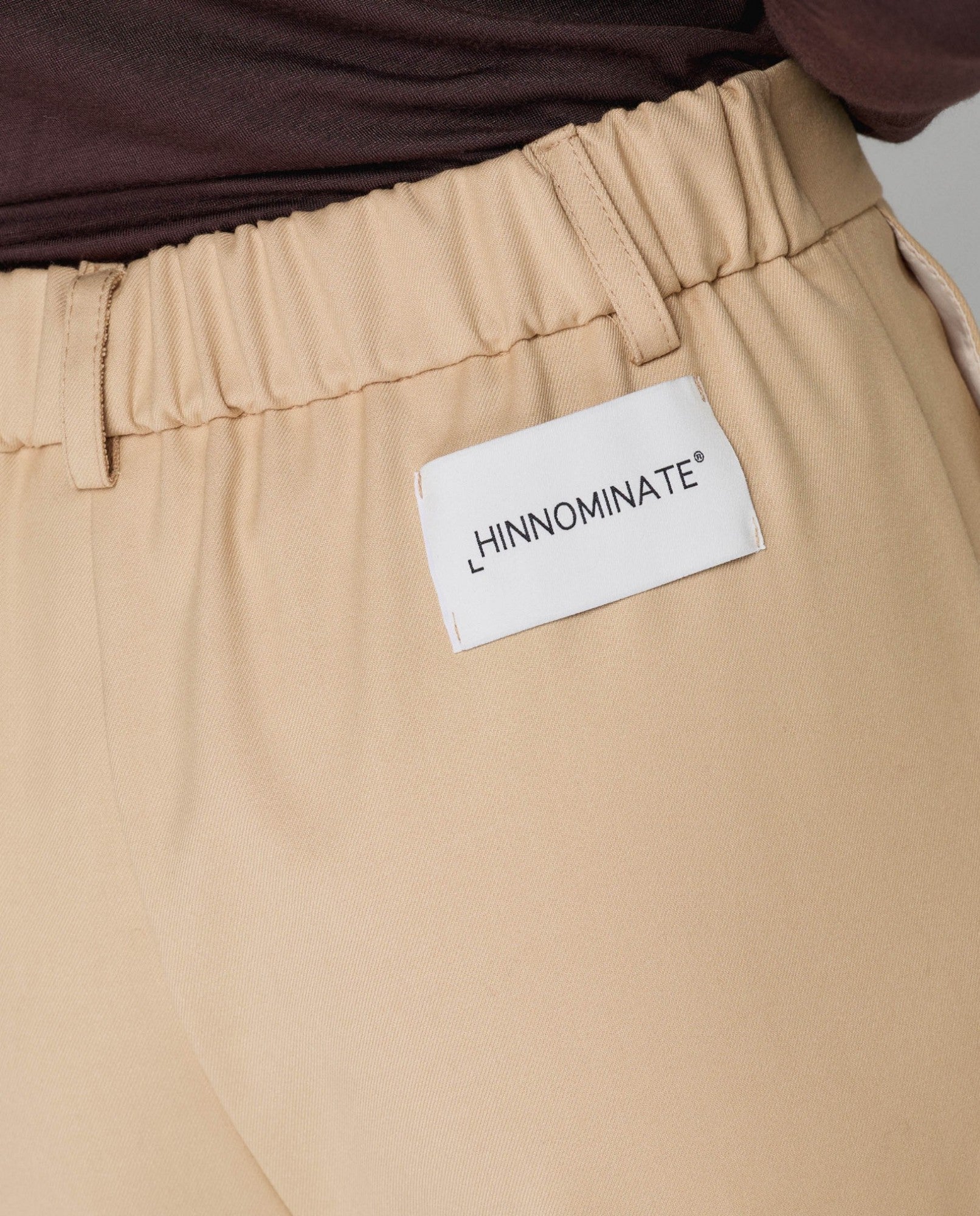 HINNOMINATE Pantalone Donna Twill Pinces-Beige Sand