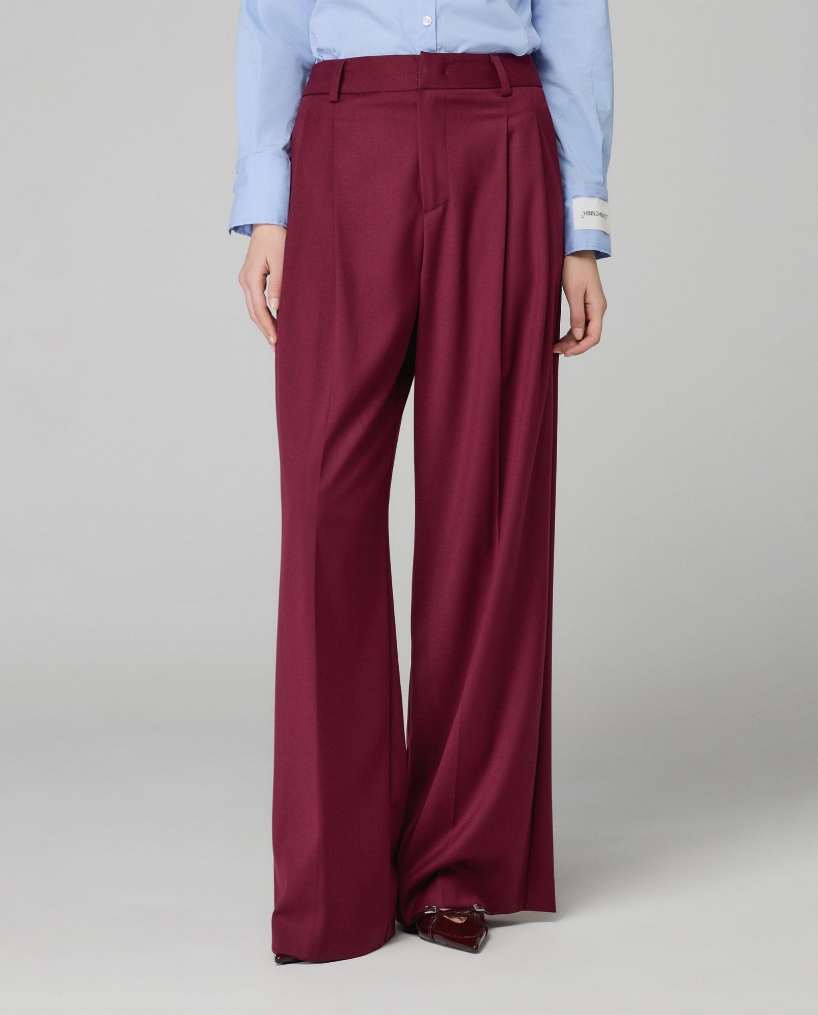 HINNOMINATE Pantalone Donna Over Twill-Bordeaux