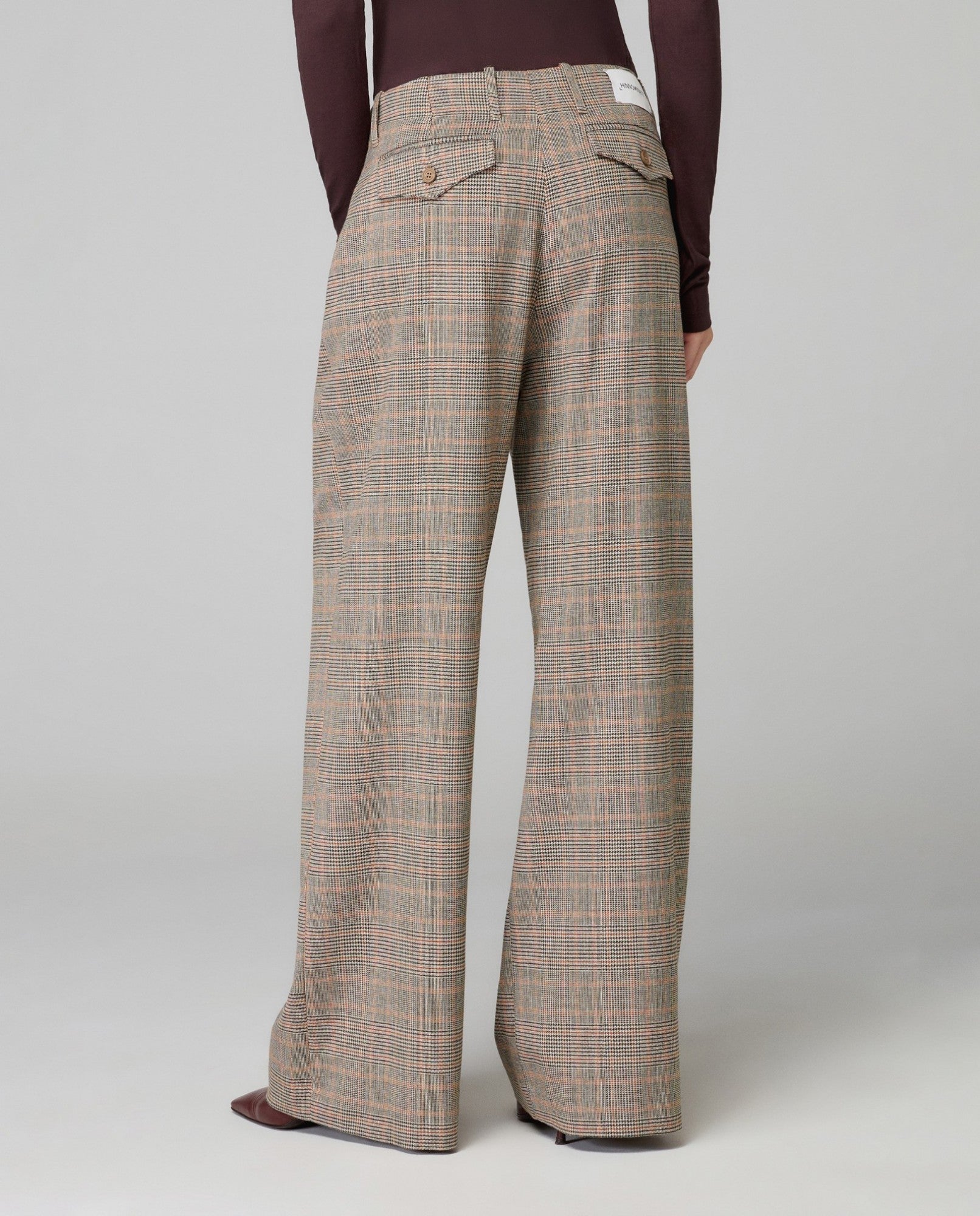 HINNOMINATE Pantalone Donna Principe di Galles-Beige Sand