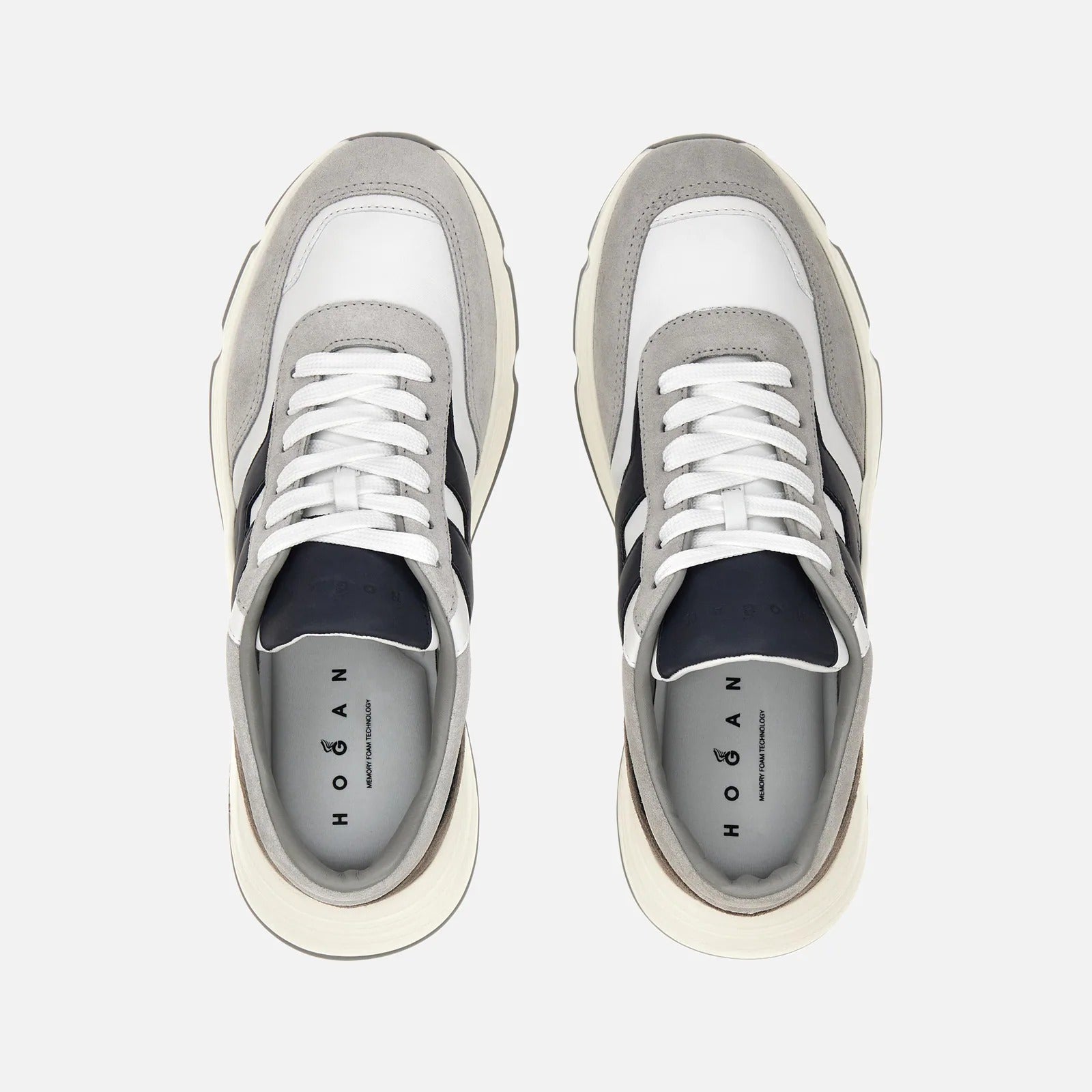 HOGAN Sneaker Uomo HYPERLIGHT-Grigio Blu Bianco