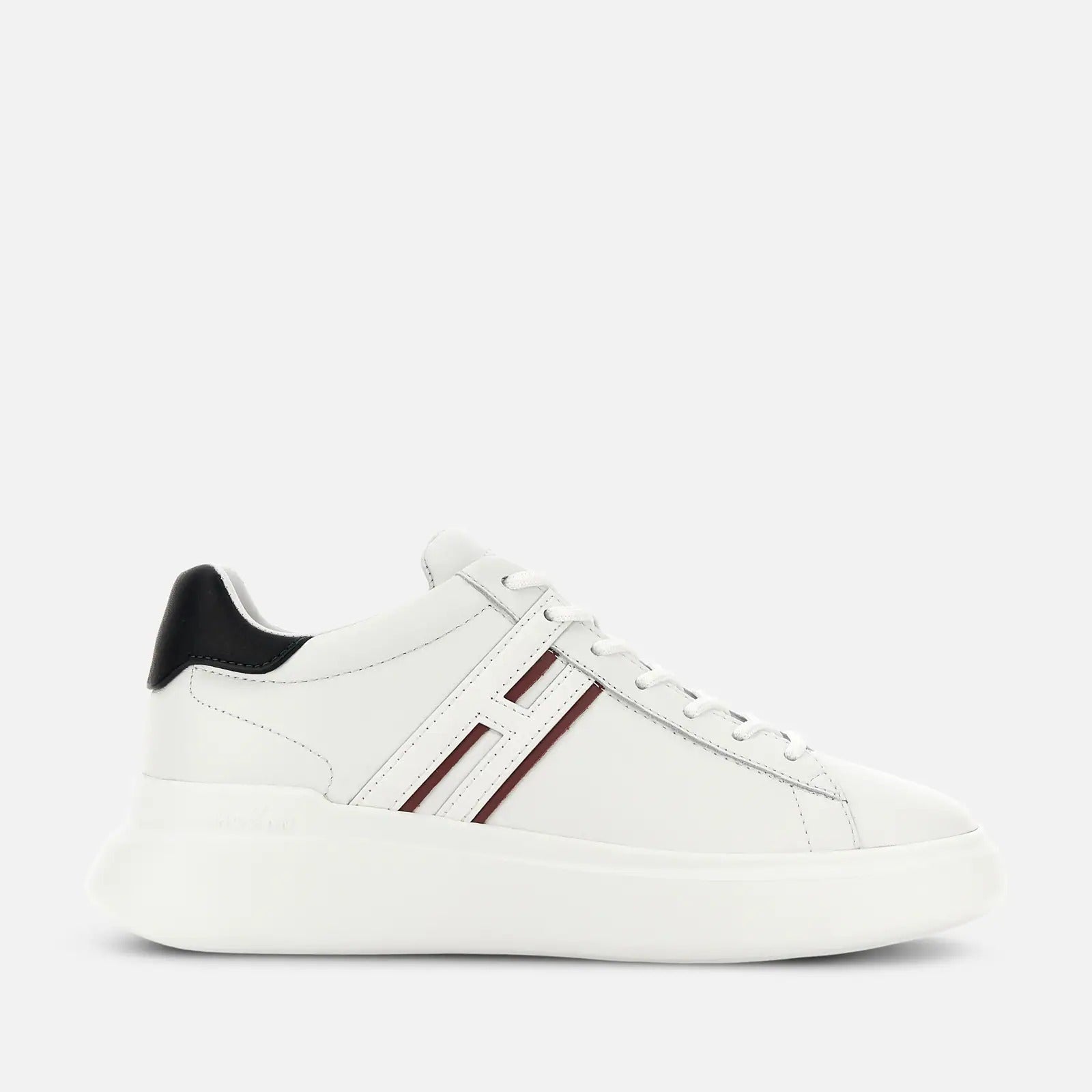 HOGAN Sneaker Uomo H580-Bianco Bordeaux Nero