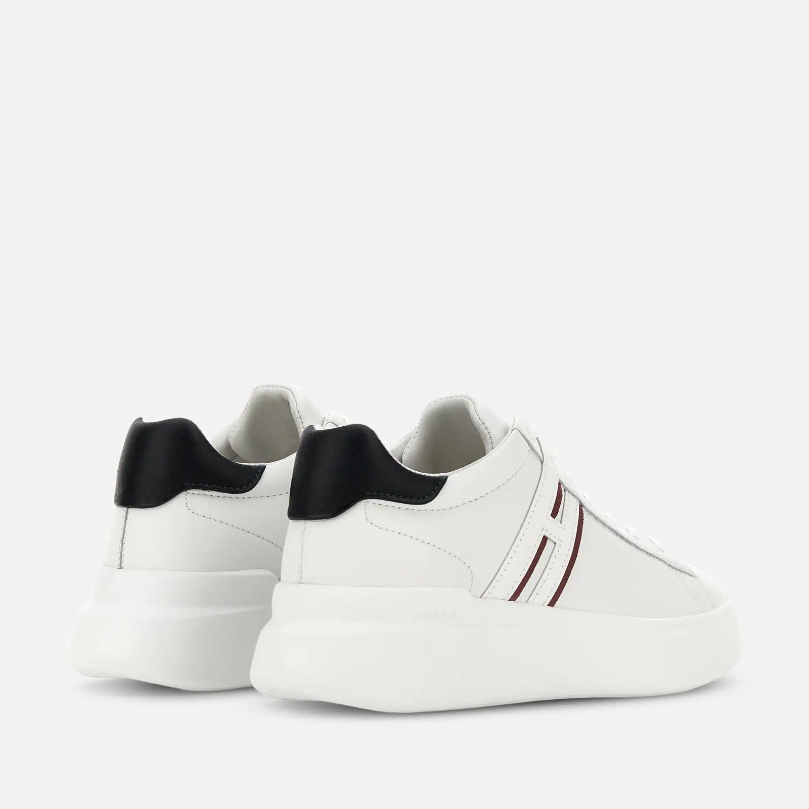 HOGAN Sneaker Uomo H580-Bianco Bordeaux Nero