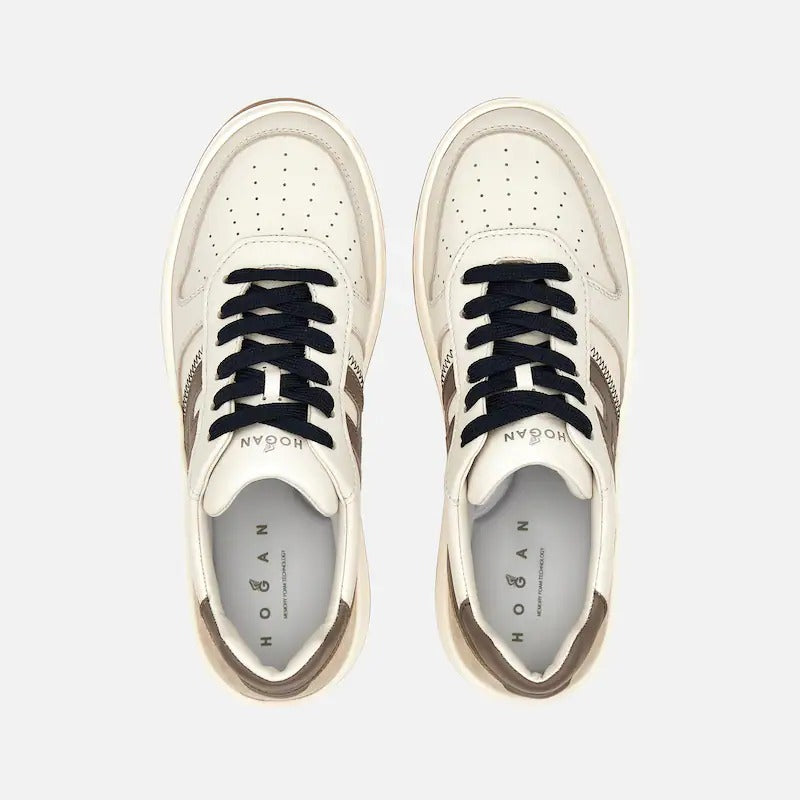 HOGAN Sneaker Uomo H630-Avorio Marrone
