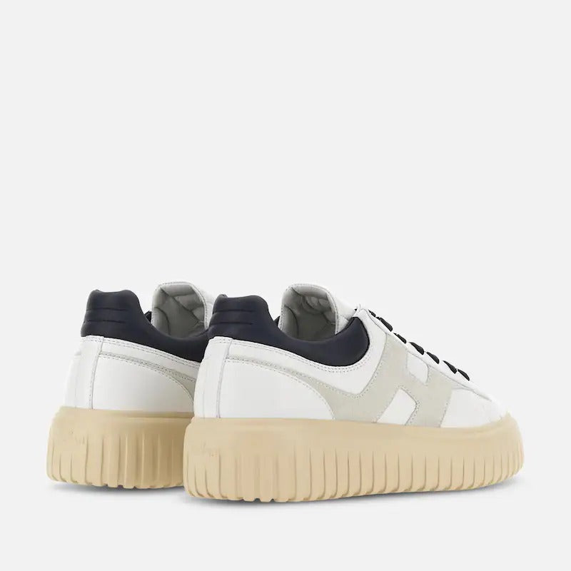 HOGAN Sneaker Uomo H-Stripes-Avorio Grigio Blu