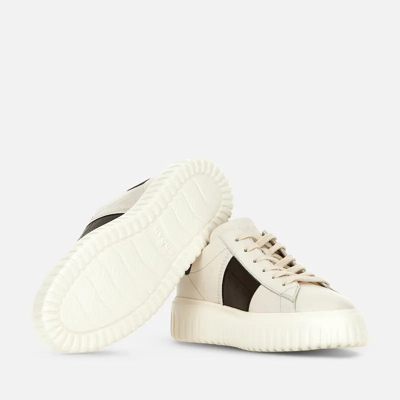 HOGAN Sneaker Uomo H-Stripes-Avorio Marrone