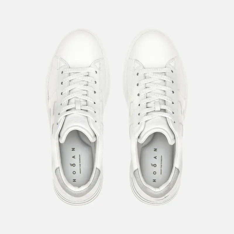 HOGAN Sneaker Donna Rebel-Bianco Argento