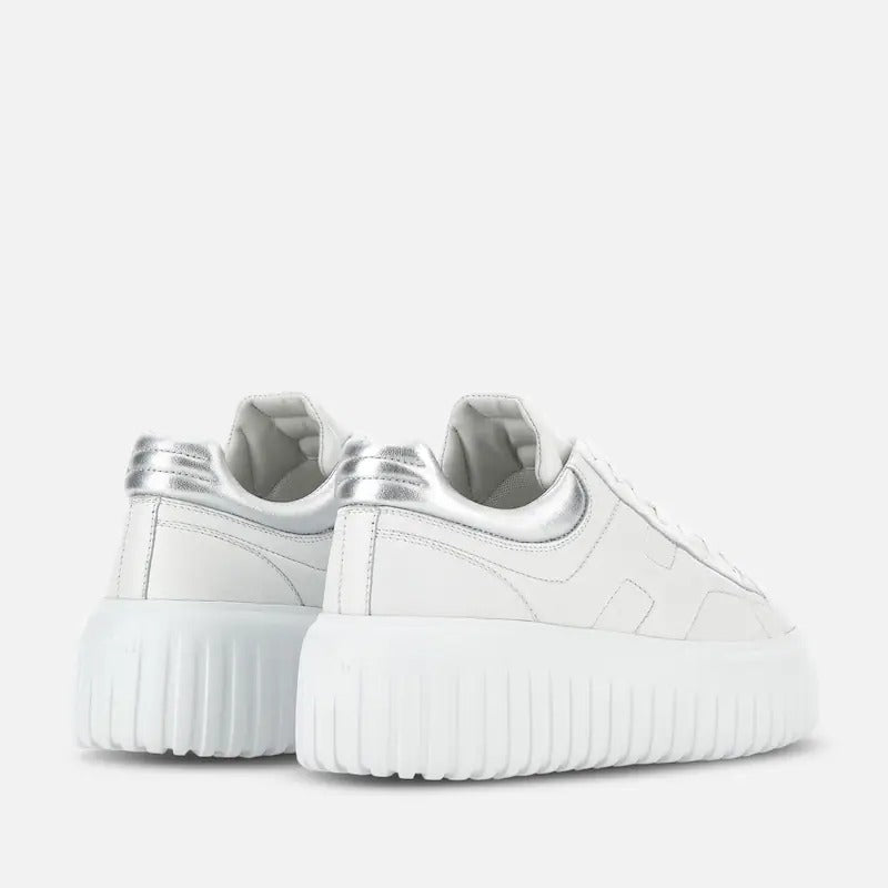 HOGAN Sneaker Donna H-Stripes-Bianco Argento