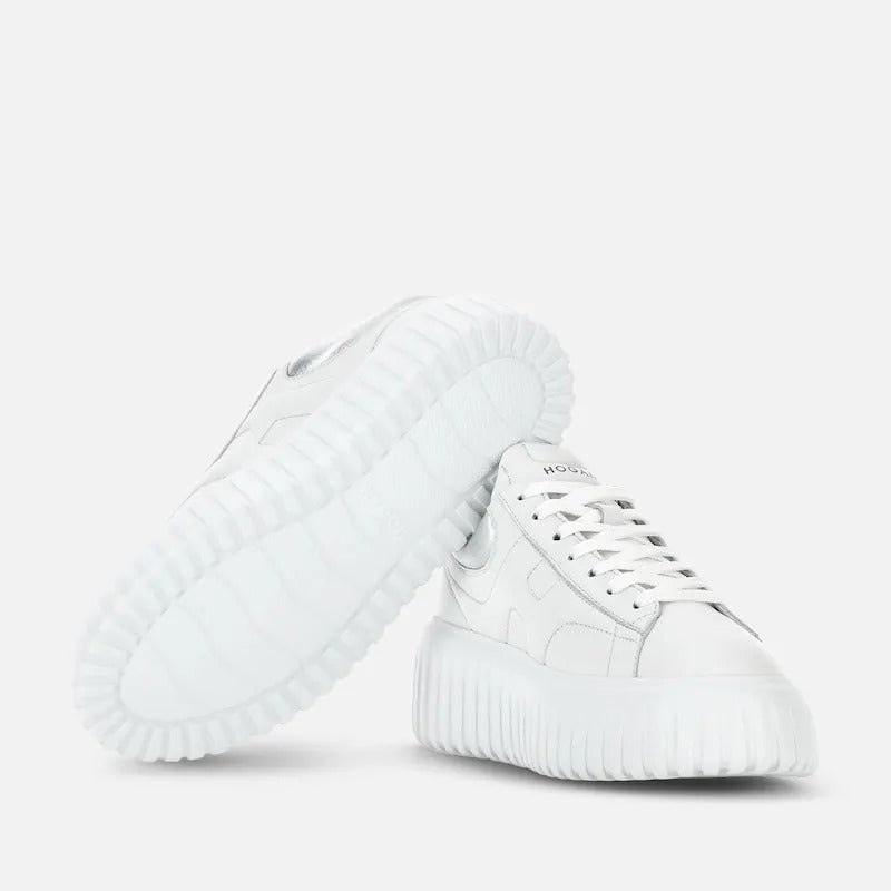 HOGAN Sneaker Donna H-Stripes-Bianco Argento