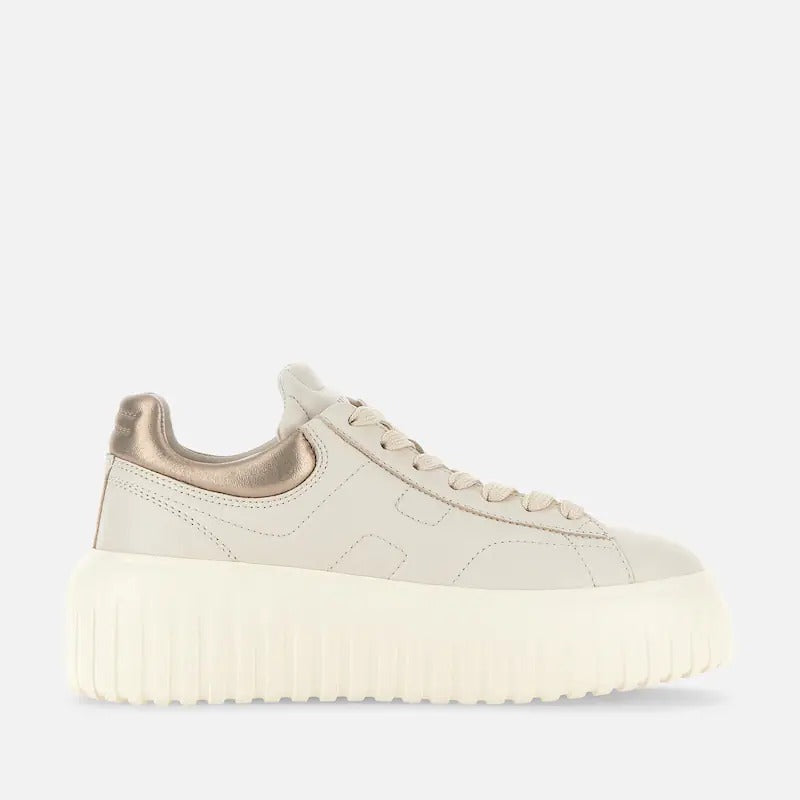 HOGAN Sneaker Donna H-Stripes-Avorio Oro