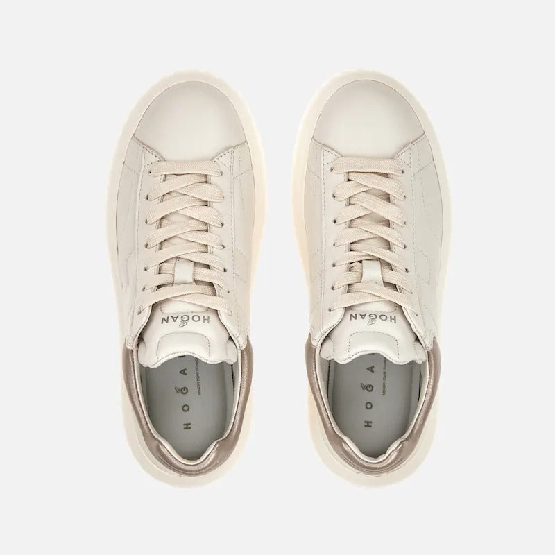 HOGAN Sneaker Donna H-Stripes-Avorio Oro