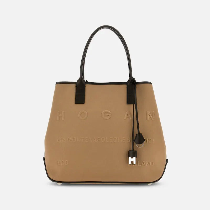HOGAN Borsa Shopping Script Media-Marrone